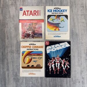 Vintage Atari Force Baseball Hockey Chopper Instructions Catalog Game Program